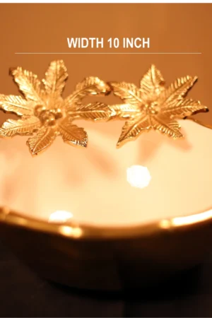 White Bowl with Golden Flower