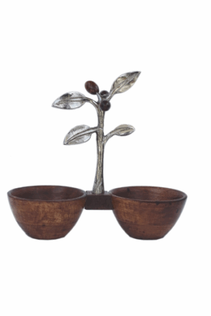 Twin Bowl crowned in silver-finish