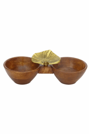 Wooden - Twin Bowl Set