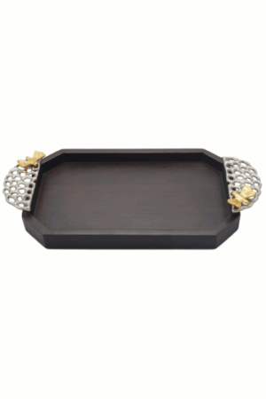Wooden Tray - Honeycomb-Style Handles