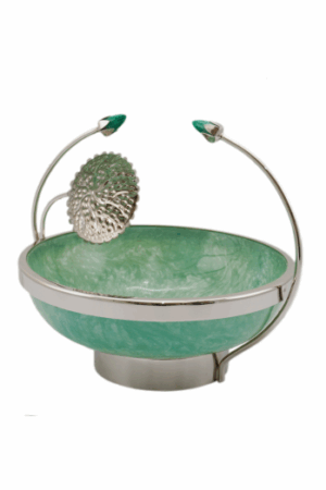Mint-green Marble Glass Bowl