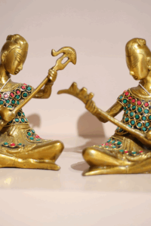 Two Instrument Players Green